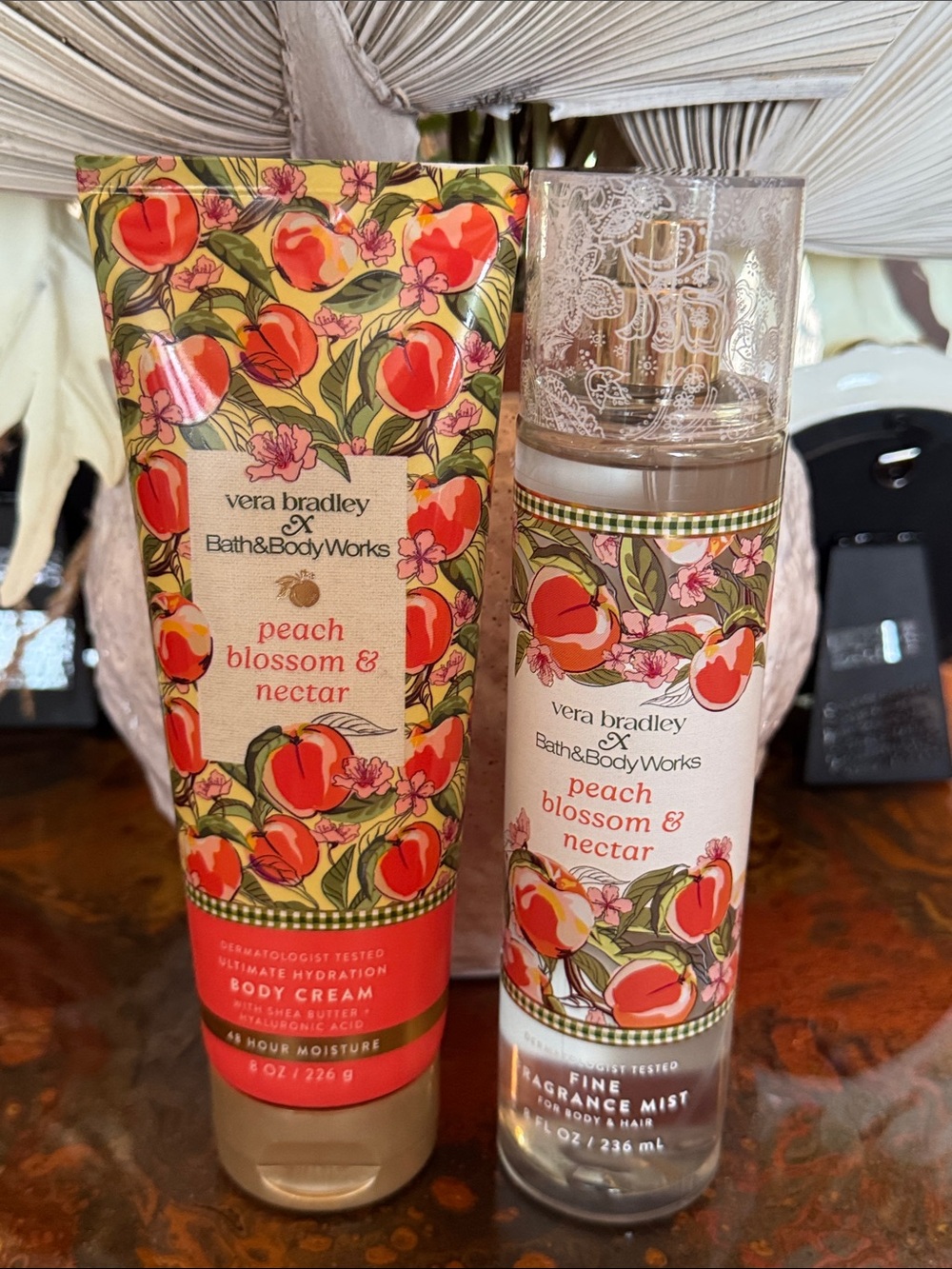 Vera Bradley Peach Blossom & Nectar Body Cream & Fragrance Mist